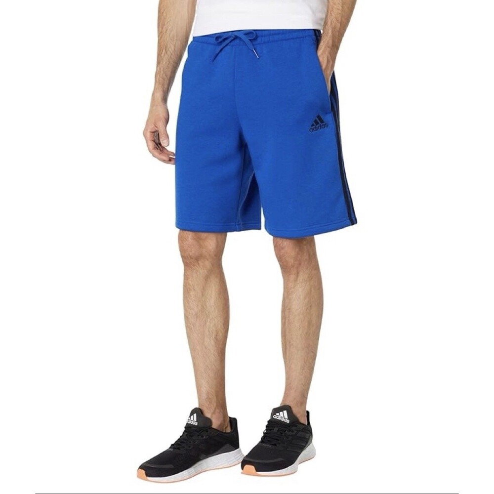 Adidas Men's 3-Stripes 10" Fleece Shorts Small